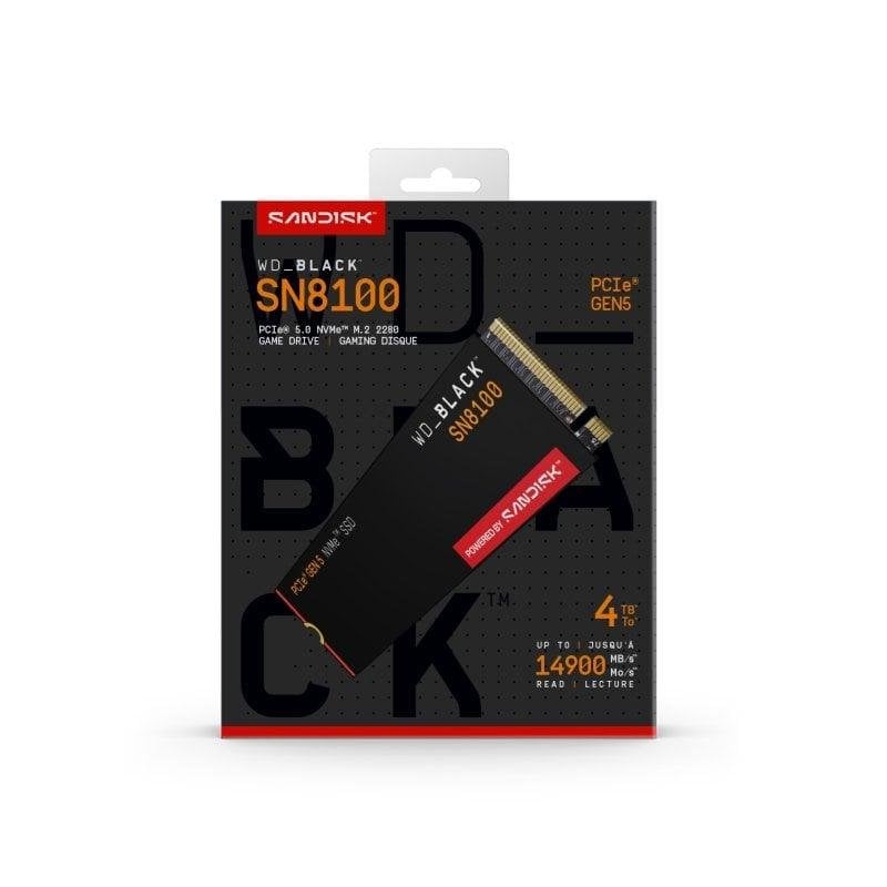 Disco Duro Western Digital Black SN8100 4TB M.2 PCIe 5.0 NVMe