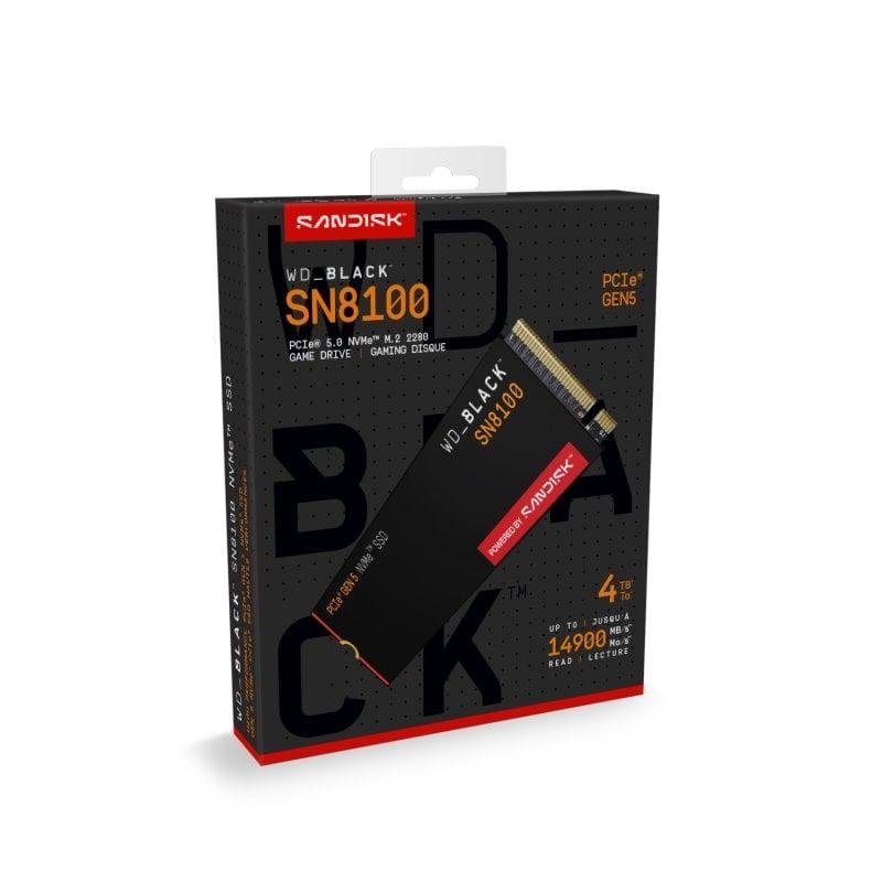 Disco Duro Western Digital Black SN8100 4TB M.2 PCIe 5.0 NVMe