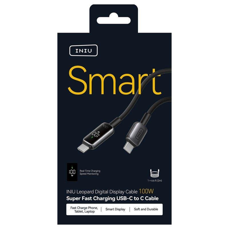 Câble USB-C Vers USB-C 100W - Charge Rapide LED, 1m, Neuf