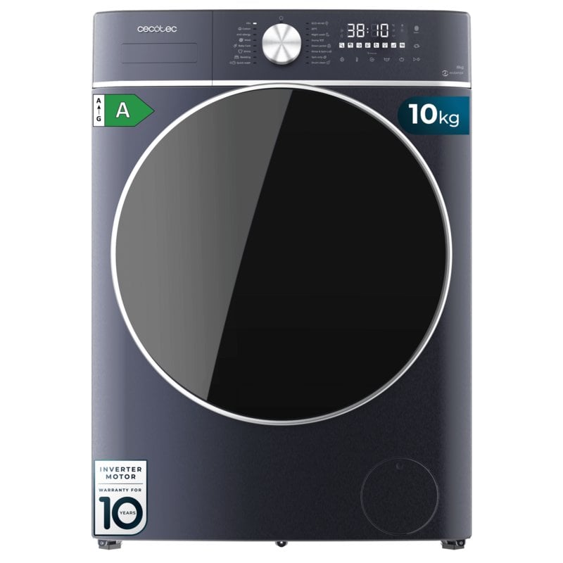 Lavasecadora Cecotec 10kg B Bolero Wash&Dry 10680 Inverter Ice Blue con SteamMax y SpaCare