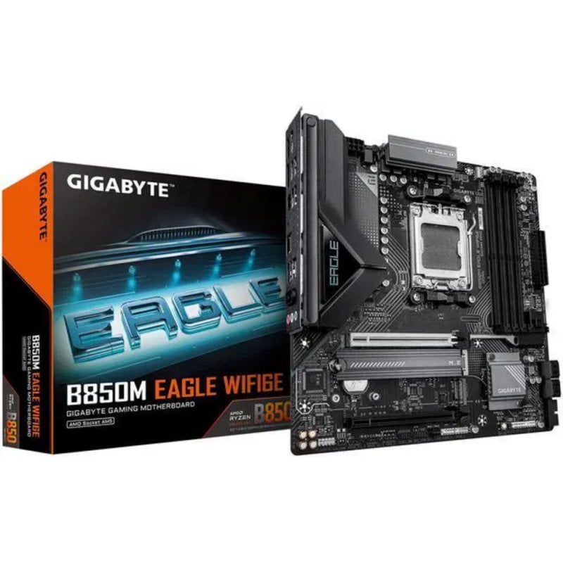 GIGABYTE Carte m&egrave;re  B850M EAGLE WIFI6E AMD B850 AM5 DDR5 Micro ATX WiFi 6E 2.5GbE