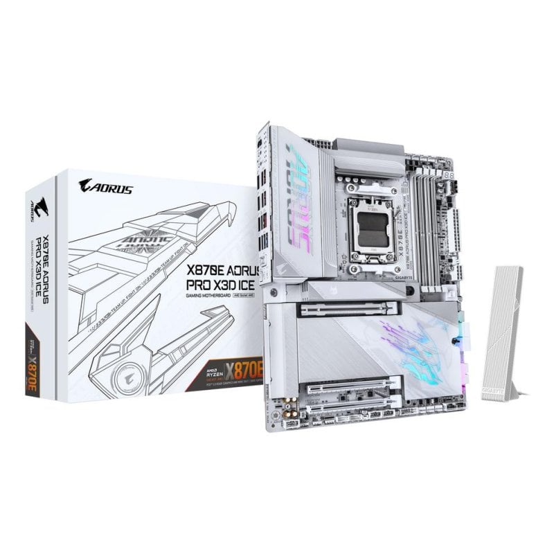 Motherboard Gigabyte X870E AORUS PRO X3D ICE AMD X870E AM5 DDR5 ATX WiFi 7 USB4