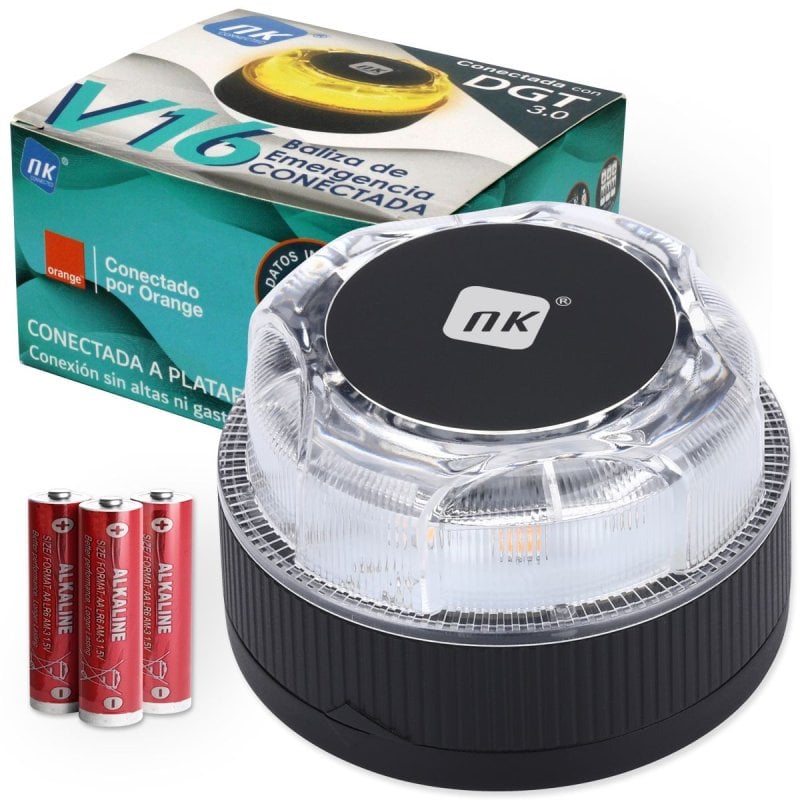 Baliza V16 Nk DP-EL2024-C1 conectada y geolocalizable con base magnética