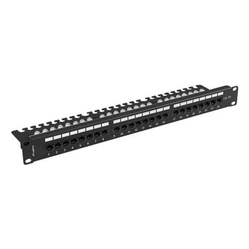 Lanberg Schwarz Patchpanel Ppua-1124-B Cat6a 24 Ports 1U Metall