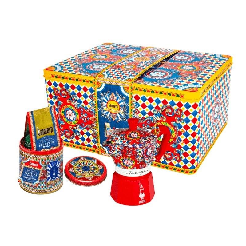 Cafetière italienne Bialetti Dolce&Gabbana Carretto Siciliano 3 tasses 0,13L avec café moulu