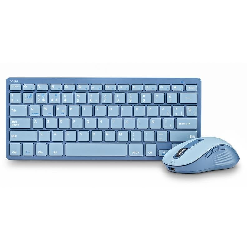 Clavier NGS FANTASY – Kit Clavier et Souris Sans Fil AZERTY Rechargeable - vue 2