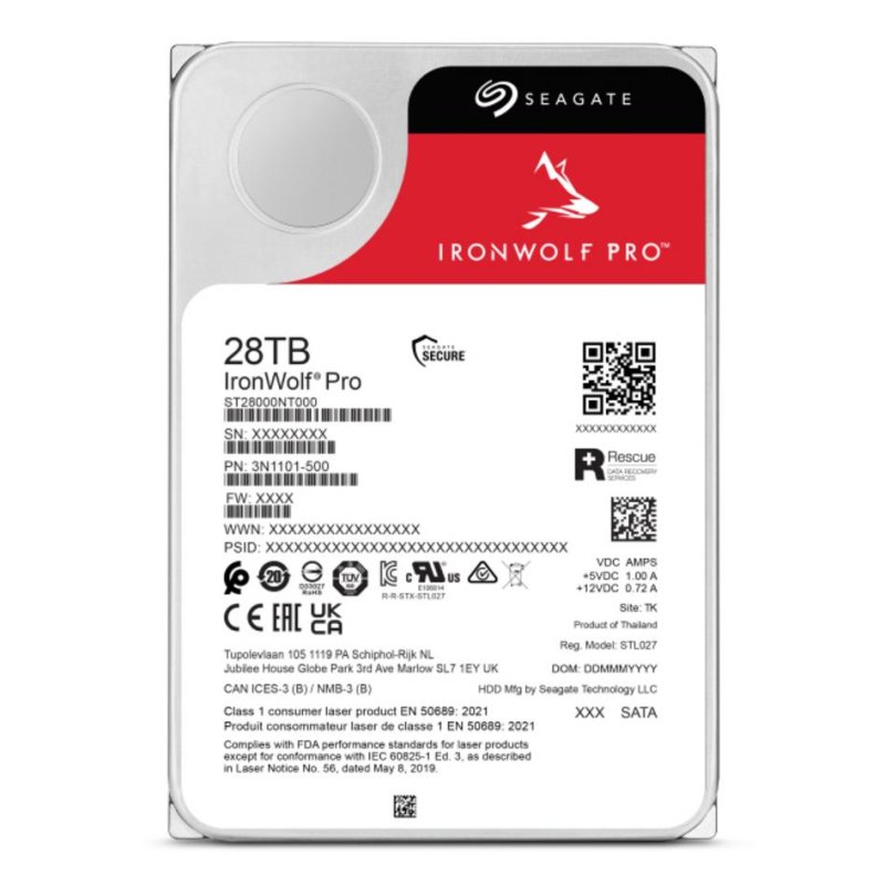 Disco Duro Seagate IronWolf Pro ST28000NT000 28TB HDD 7200rpm SATA