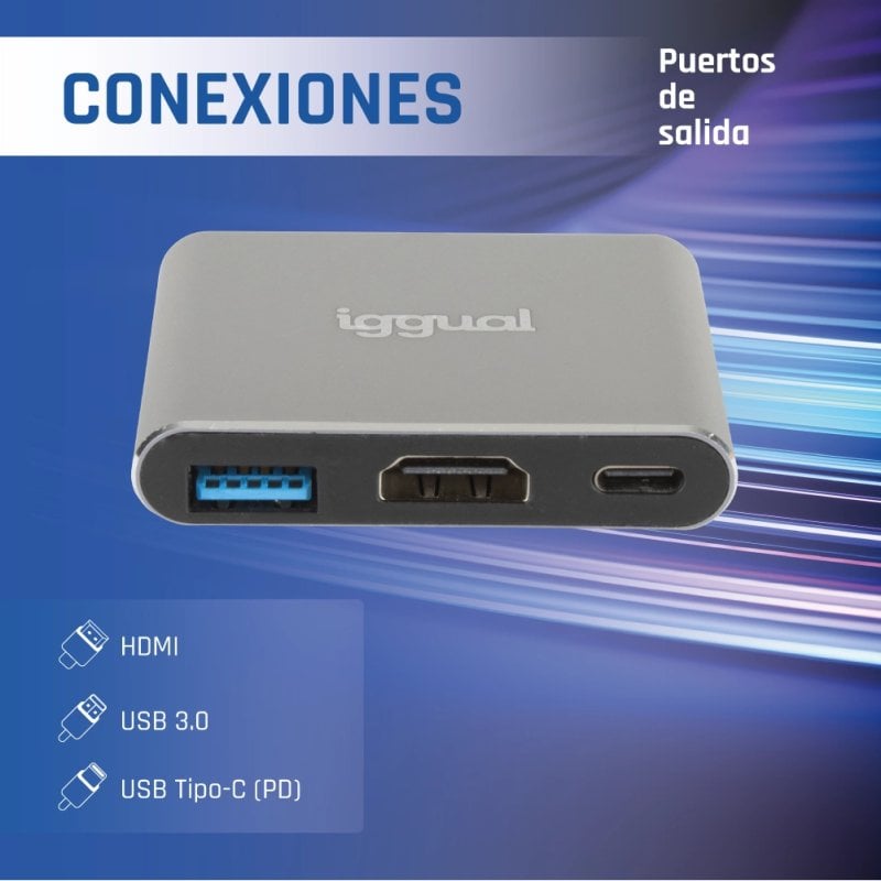 iggual IGG318461 station d'accueil USB 3.2 Gen 1 3.1 Gen 1 Type C Neuf - vue 4