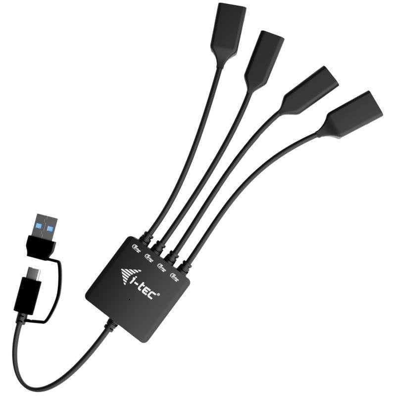 Hub I-Tec 4 portas 5 Gbps USB-C/USB-A modelo compacto com proteção
