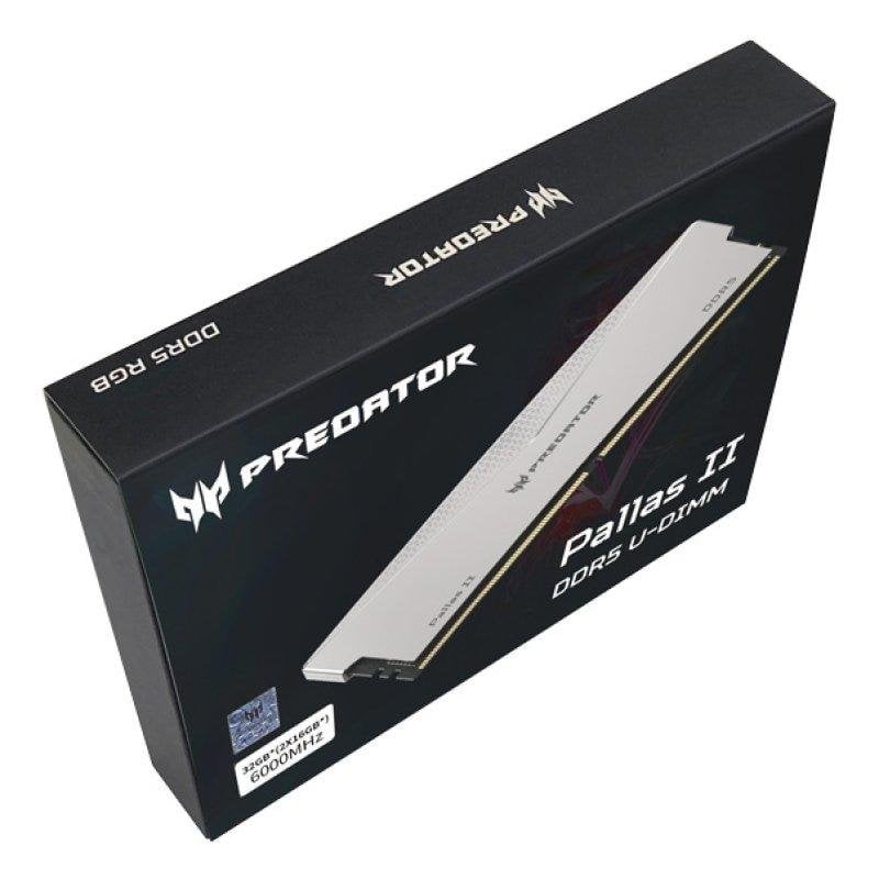 Memoria RAM Acer Predator PALLASII 32GB 2x16GB DDR5 6000MHz CL34