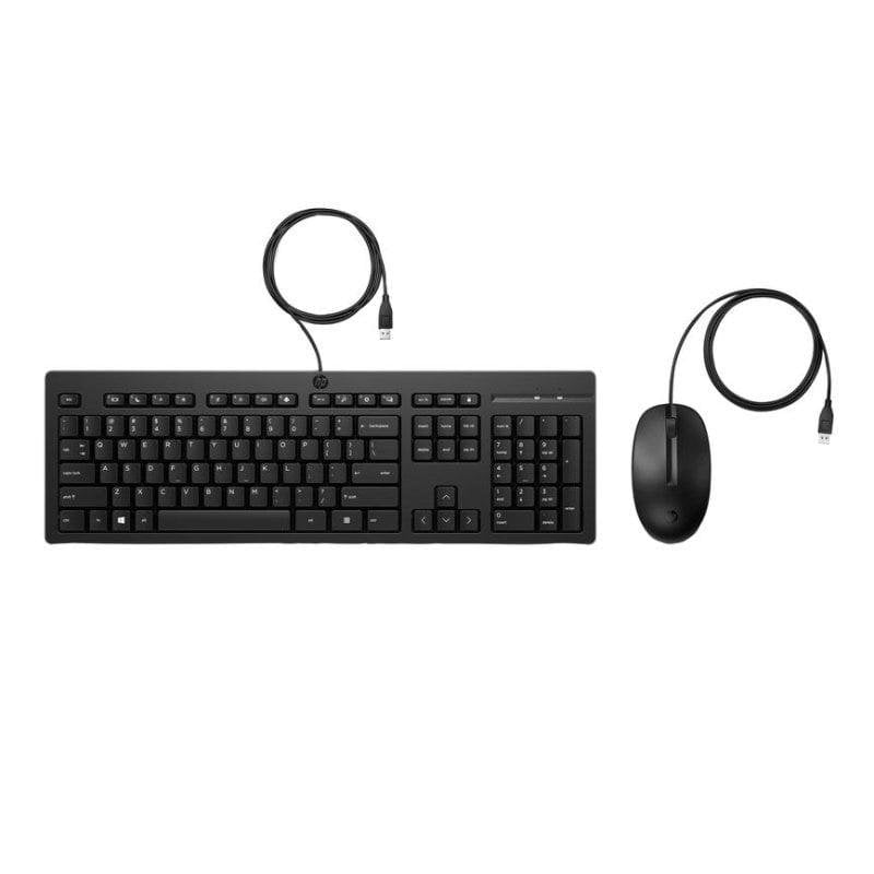 Conjunto Teclado e Rato HP Combo 225 de Membrana 100% Preto