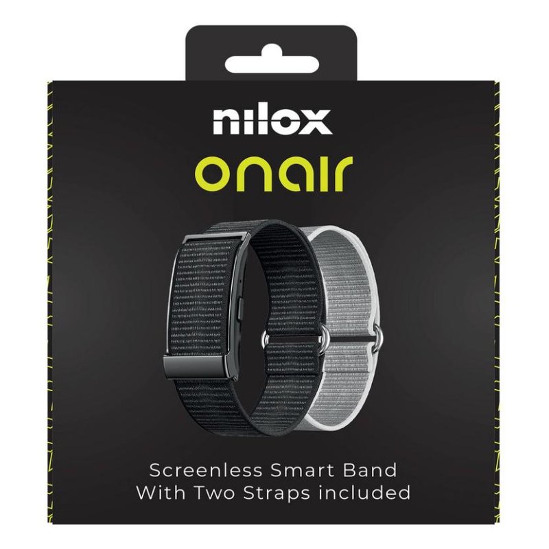 Bracelet D'Activité Sans Écran Avec GPS Intégré - Cardio, SPO₂, Sommeil - Notifications - Étanche - 2 Bracelets Interchangeables (Noir + Orange)