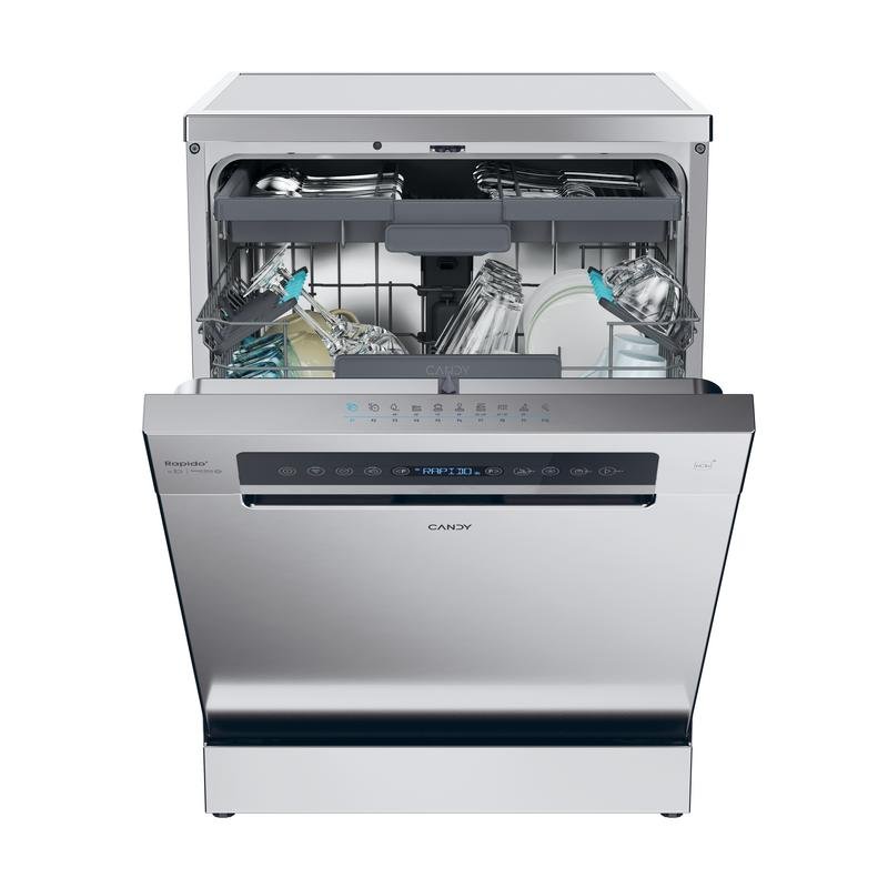 Lave-Vaisselle Candy RapidÓ CF 6B4S1PX – 16 Couverts, Classe B, Wi-Fi, Ouverture Auto