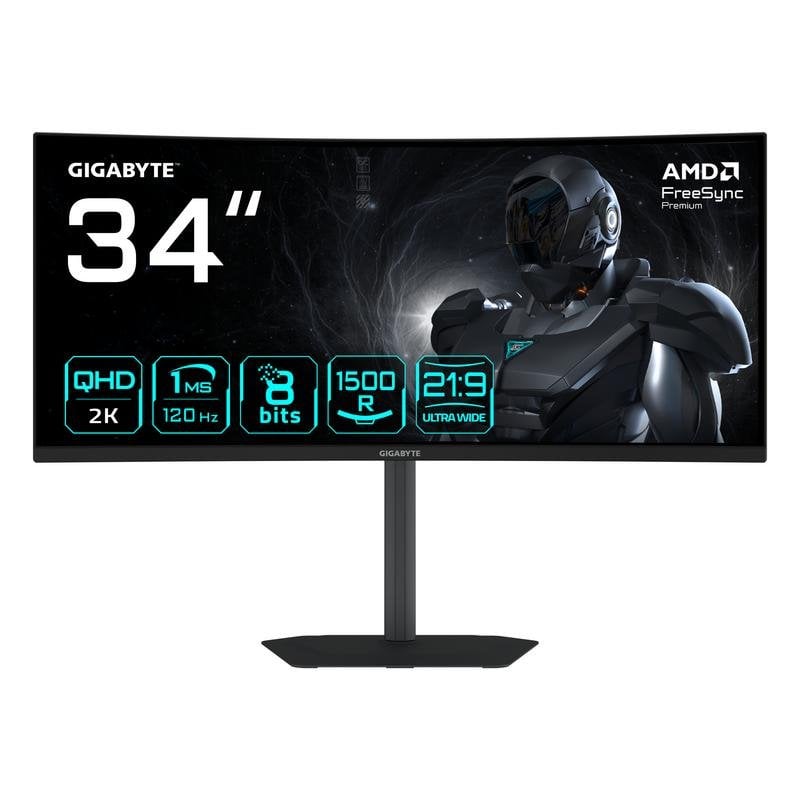 Monitor GIGABYTE GS34WQCA 34" UltraWide QHD 120Hz VA Curvo 1ms FreeSync Premium HDR10