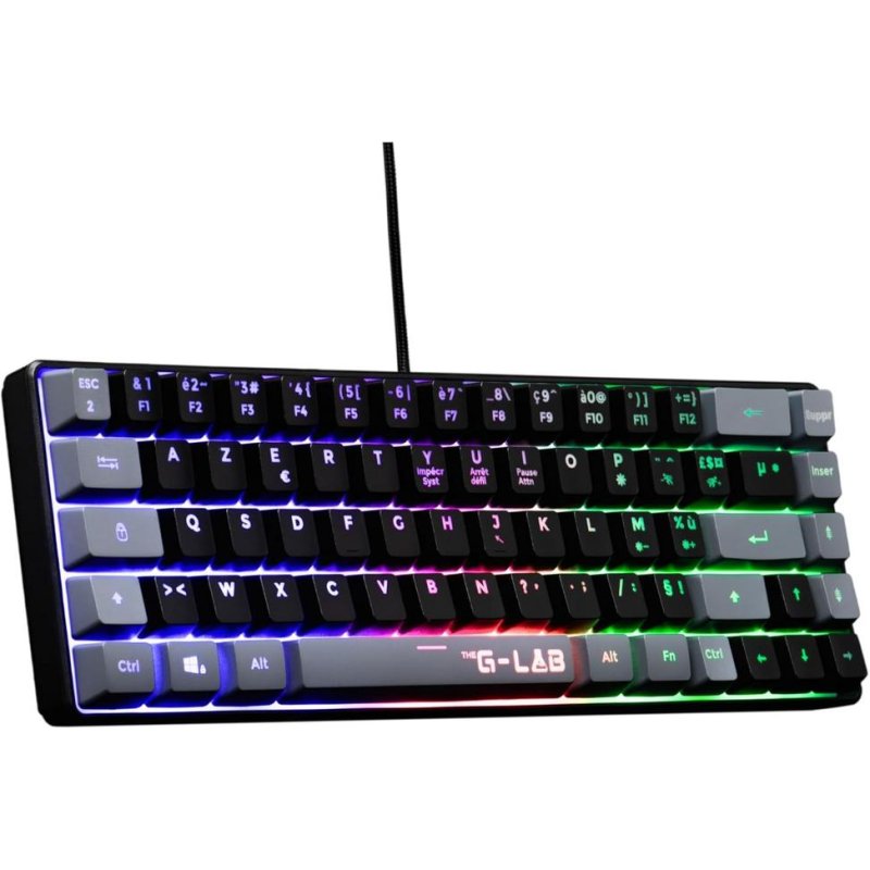 Teclado The G-Lab Keyz Hydrogen Gaming de Membrana 60% RGB Español