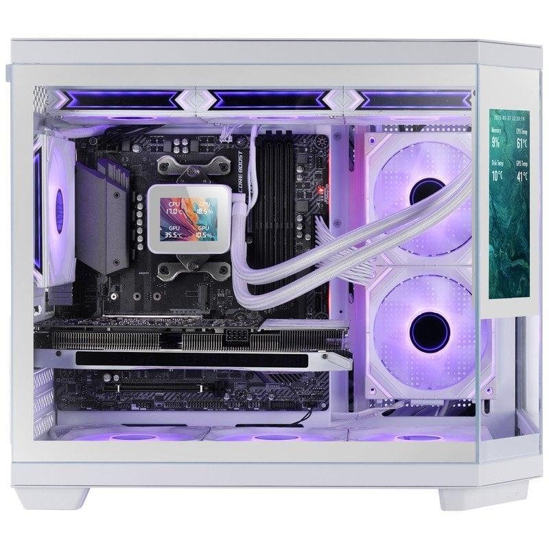 Mars Gaming MC-3T, Custom ATX Gaming Case, Drievoudig Venster Continu Gehard Glas, Volledige Ondersteuning Vloeistofkoeling, Dual Side Camera, 3x Verticale PCI Slots, USB-C en USB 3.0, Blauw Mars Gaming MC-3T, Custom ATX Gaming Case, Drievoudig Venster Continu Gehard Glas, Volledige Ondersteuning Vloeistofkoeling, Dual Side Camera, 3x Verticale PCI Slots, USB-C en USB 3.0, Blauw