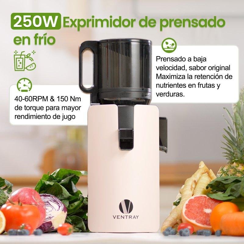 Extracteur De Jus Ventray à Froid - Goulotte Large 120mm - 250W - Rendement Élevé - Double Filtre