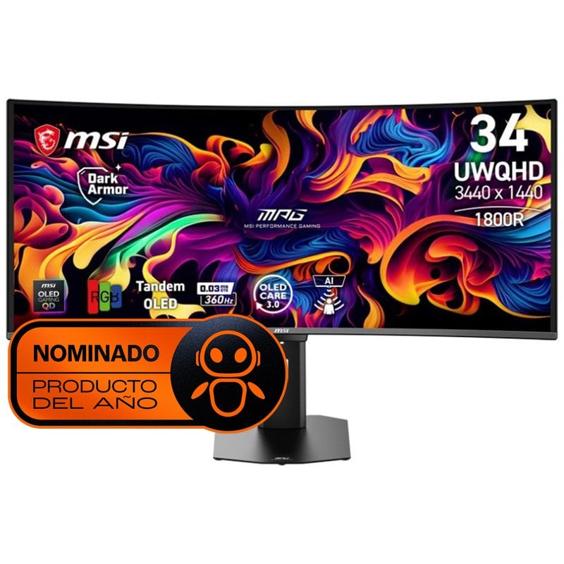 Écran PC MSI MPG 341CQR QD-OLED X36 34" Ultra Wide QHD 360Hz QD-OLED Courbe Adaptive-Sync 0,03 ms