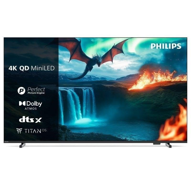 TV Philips QD-Mini LED 65MLED820 65" 4K UltraHD 60Hz Smart TV Titan OS Dolby Vision HDR10+ Dolby Atmos