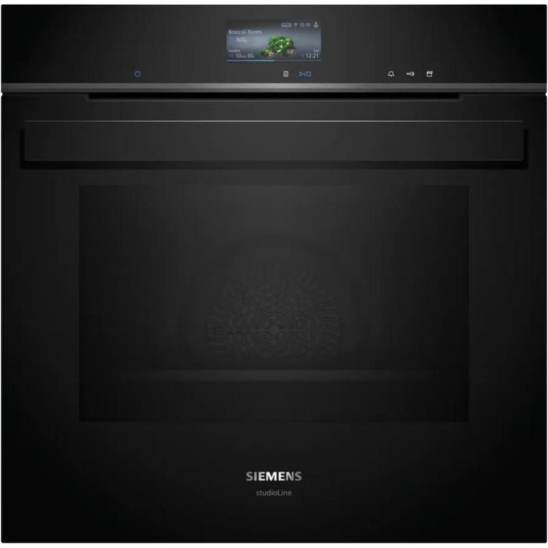 Horno elétrico Siemens HR976GMB1 71 L Inox Preto pirolítico vapor Wi-Fi
