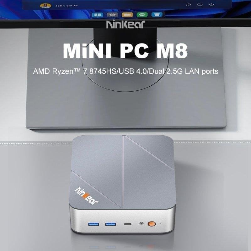Ninkear M8 Mini PC AMD Ryzen 7 8745HS 16GB 1TB SSD Radeon 780M