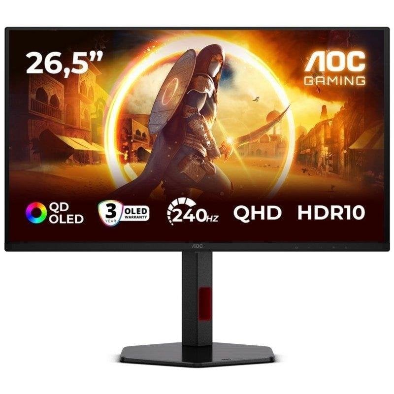 Monitor AOC Q27G4ZDR 26,5" QHD 240 Hz QD-OLED 0,03 ms HDR10 Hoogteverstelbaar