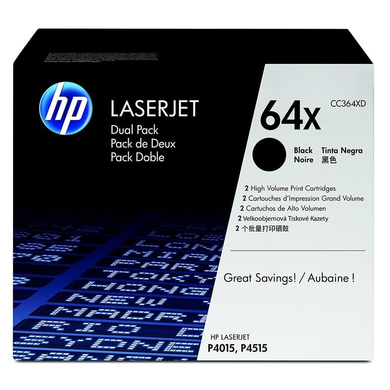HP 64X Pack Ahorro Tóner Original Laserjet Negro