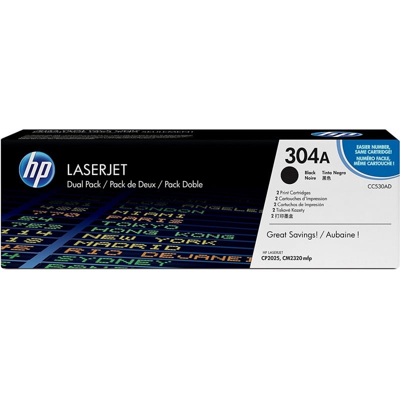 Toner HP 304A Zwart Origineel Voordeelpack LaserJet 3500 pagina's
