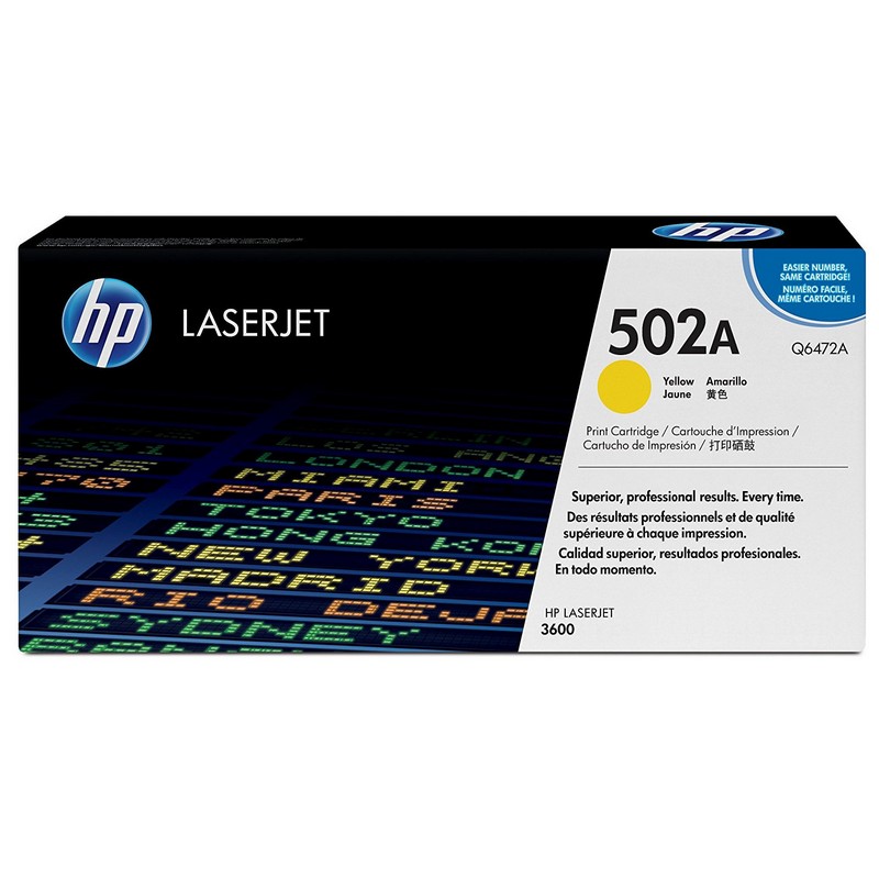 HP 502A Tóner Original Laserjet Amarillo