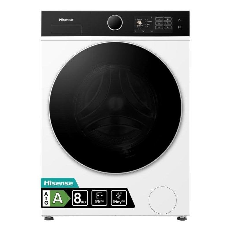 Máquina de Lavar Roupa Hisense Série 5i WF5I8043BWF Frontal 8 kg 1400 rpm A Wi-Fi Branca