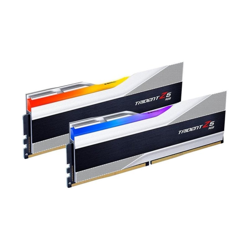 Memoria RAM G.Skill Trident Z5 RGB F5-8000J4048F24GX2-TZ5RS 48GB Kit 2x24GB DDR5 8000MHz CL40 XMP Heatsink Plata RGB