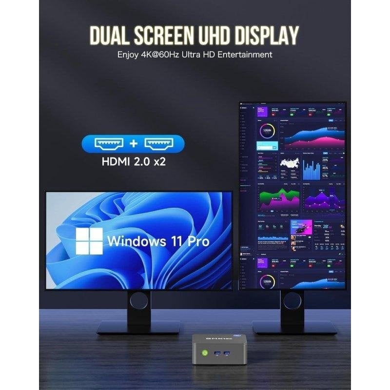 Mini PC GMKtec G3 PLUS Intel N150 16GB 512GB SSD Gráficos