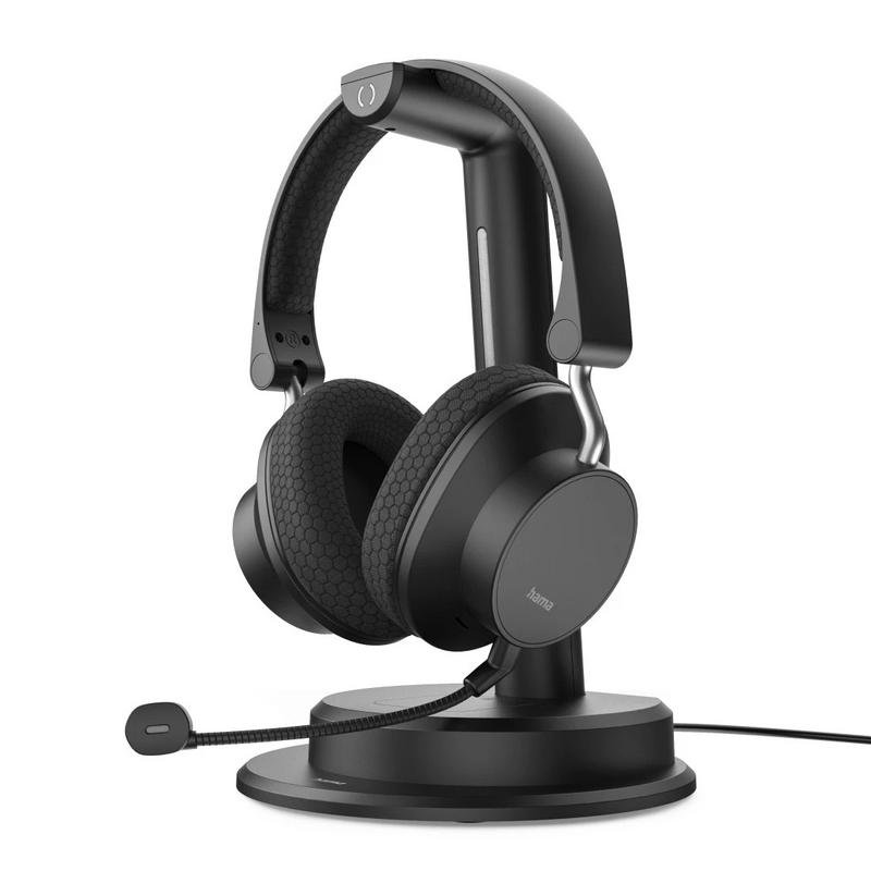 Hama Auricular Mono Inalámbrico Bluetooth 5.0 – 80 Horas De Batería, Base De Carga Y Clip Para Coche – Perfecto Para Oficina Y Conducción