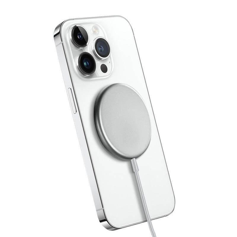 Caricatore Wireless Magnetico MagSafe 15W Per IPhone 12/13/14/15 Con Adattatore 20W – Bianco, Protezione Sicurezza