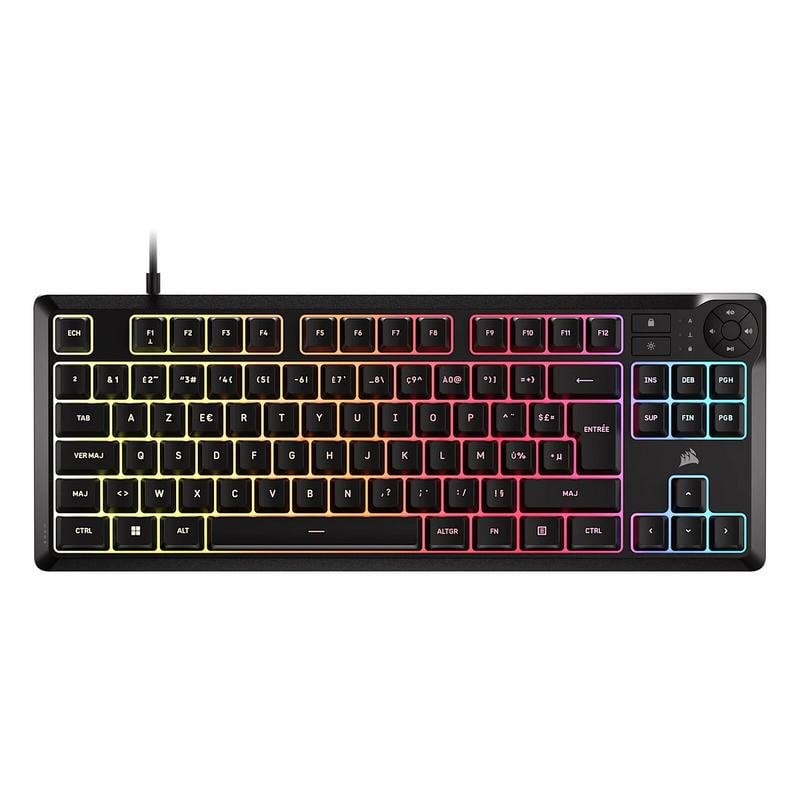 Tastiera Corsair K55 Core TKL a membrana RGB AZERTY Francese multimediale