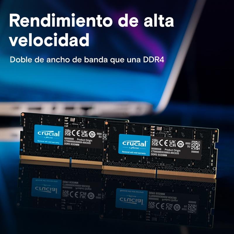 Memoria RAM Crucial CT2K64G56C46S5 128GB 2x64GB DDR5 5600MHz CL46