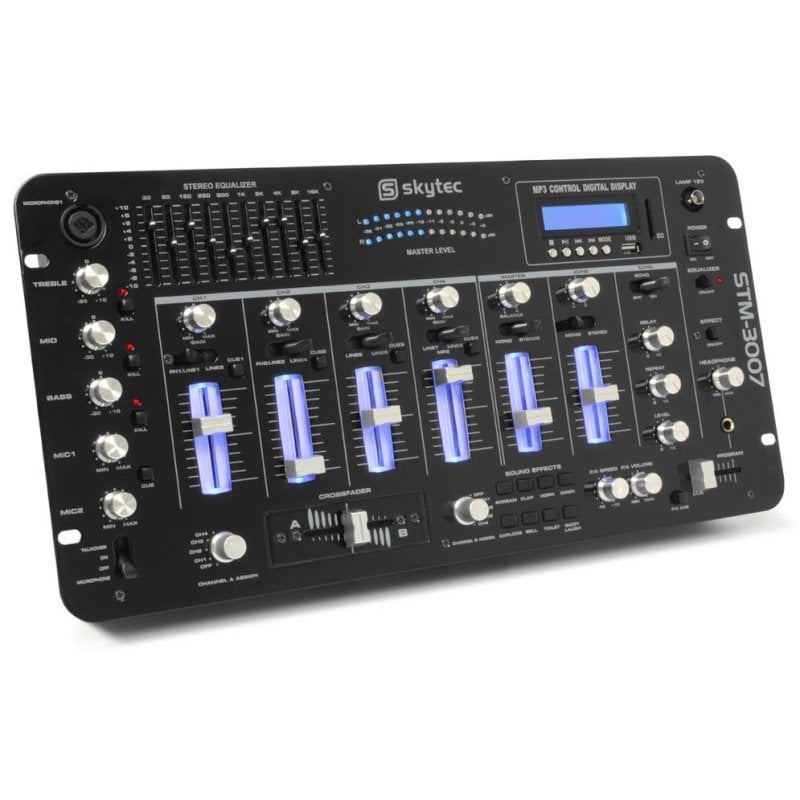 Mezclador de audio Vonyx Skytec STM-3007 Bluetooth 8 canales SD USB
