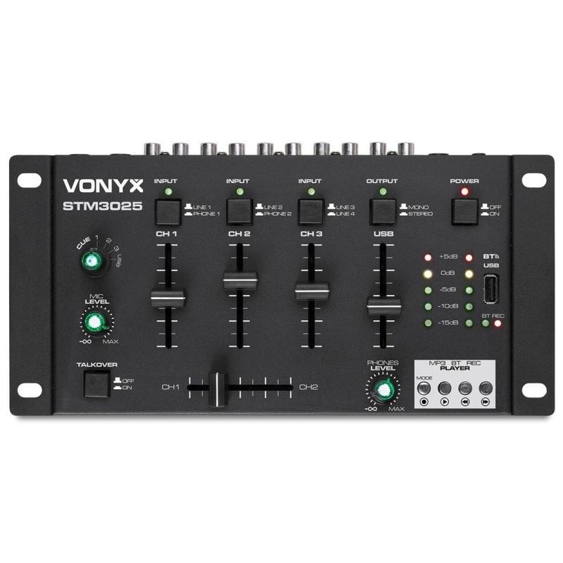 Mezclador de audio Vonyx STM3025B 4 canales compacto negro