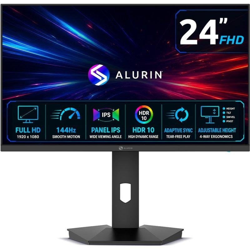 Monitor PC Alurin CoreVision 24" FullHD 144Hz IPS AdaptiveSync Altezza Regolabile