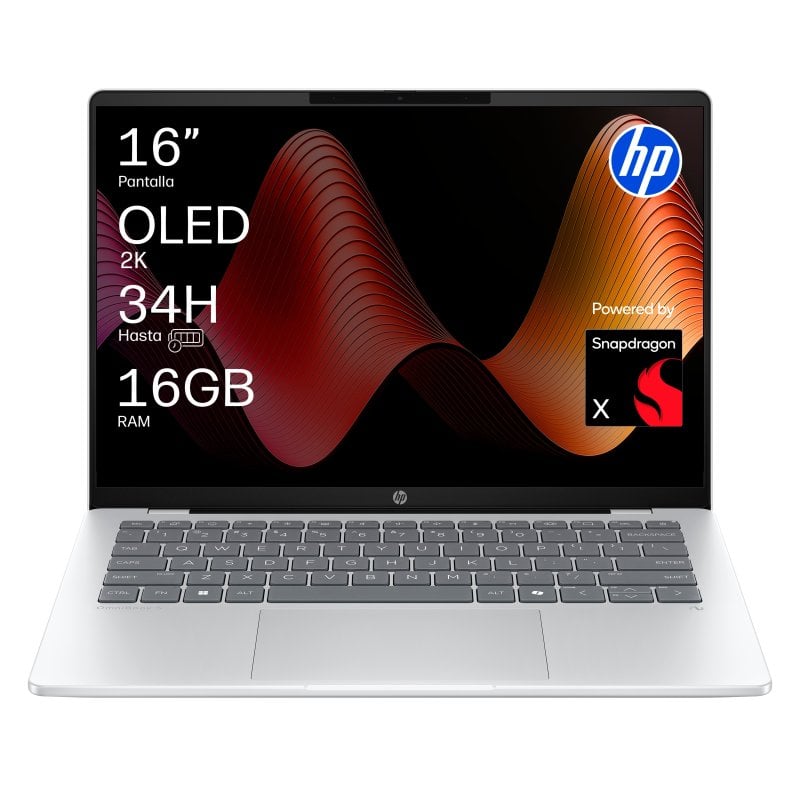 Portátil HP OmniBook 5 16-bf0008ns OLED 16" Snapdragon X1-26-100 16GB 512GB SSD Windows 11