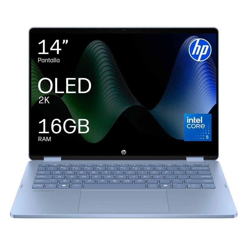 Portátil HP OmniBook 5 Flip 14-fp0048ns OLED 14" Intel Core 5 120U 16GB 1TB Intel Graphics WIN 11