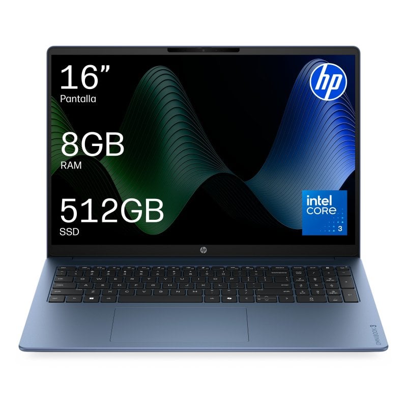 Portátil HP OmniBook 3 16" Intel Core 3 8GB 512GB