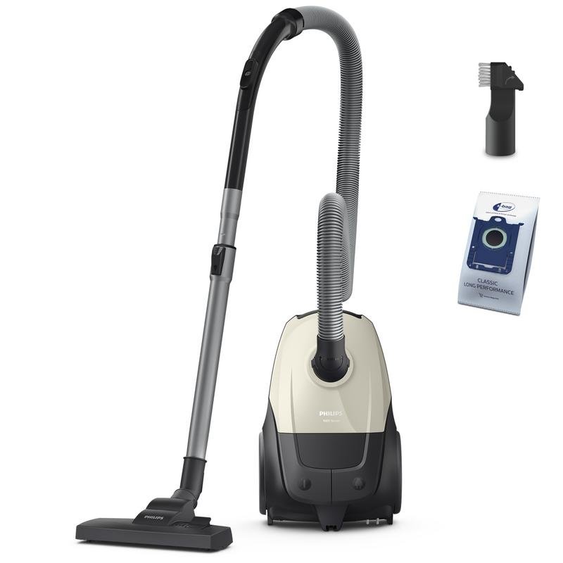 Staubsauger mit Beutel Philips 1000 Series XD1101/10 750W HEPA 3L Schwarz Beige
