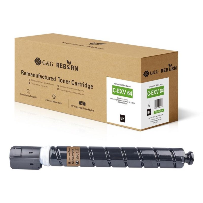 Cartucho de tóner G&G 21945 Negro compatible Canon C-EXV64BK