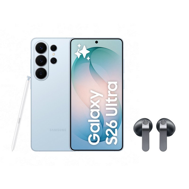 Samsung Galaxy S26 Ultra 5G 12GB 256GB 6.9" Azul Cielo + Galaxy Buds4 Negros Samsung Galaxy S26 Ultra 5G 12GB 256GB 6.9" Azul Cielo + Galaxy Buds4 Negros