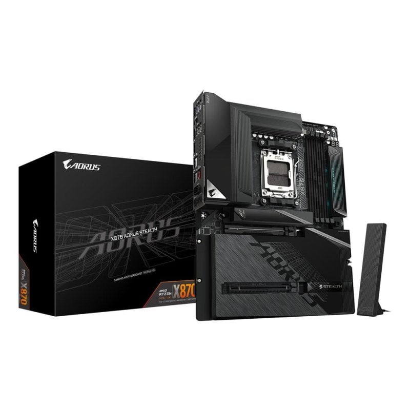 GIGABYTE X870 AORUS STEALTH Carte Mère Prend en charge les processeurs AMD Ryzen 9000 VRM numérique 16+2+2 phases jusqu’à 82