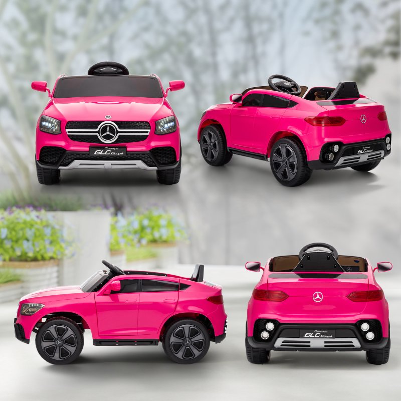 AIYAPLAY Coche Correpasillos Mercedes-Benz Clase C – Con Volante, Bocina, Sonidos De Motor Y Compartimento Secreto, De 65x28x39 Cm, Rojo, Para Niños De 18-36 Meses
