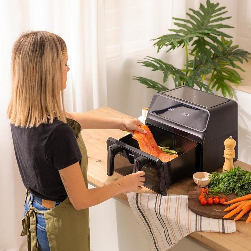 Friteuse À Air Cecotec Cecofry Advance 9000 – 9 L, 2200 W, Double Cuve
