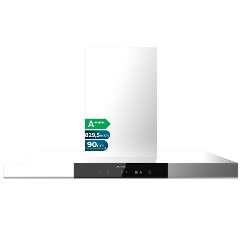 Campana extractora Cecotec Bolero Flux TT 90cm Recirculación 909500 con control por gestos y sensor de calor