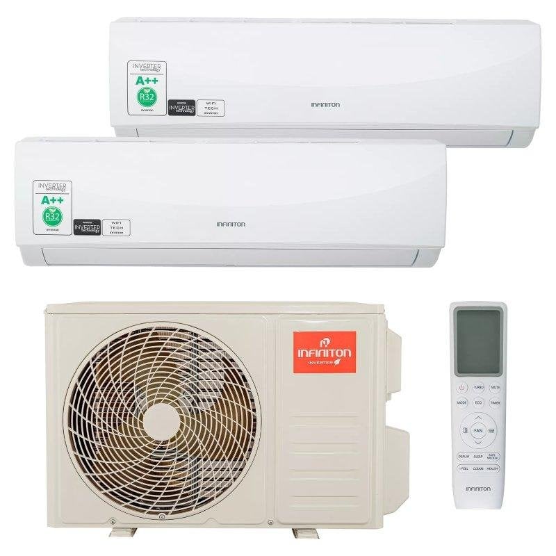 Aire Acondicionado MultiSplit 2x1 Infiniton MPTSE1209A2 5.250 Frigorías A++ Bomba de Calor WiFi Control Remoto R32